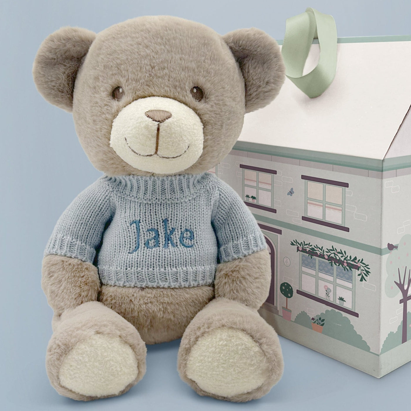 Baby Boy Gift Personalised Frankie Teddy Bear Blue