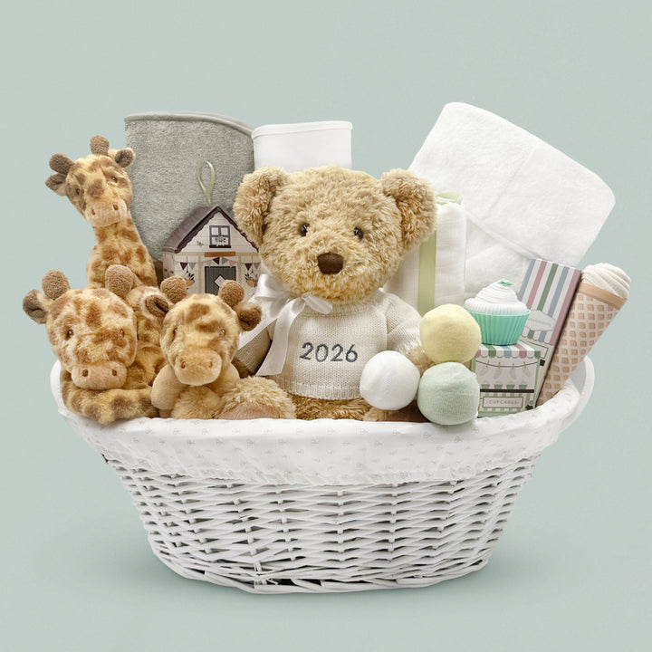 Personalised My First Year Giraffe Hamper, Neutral