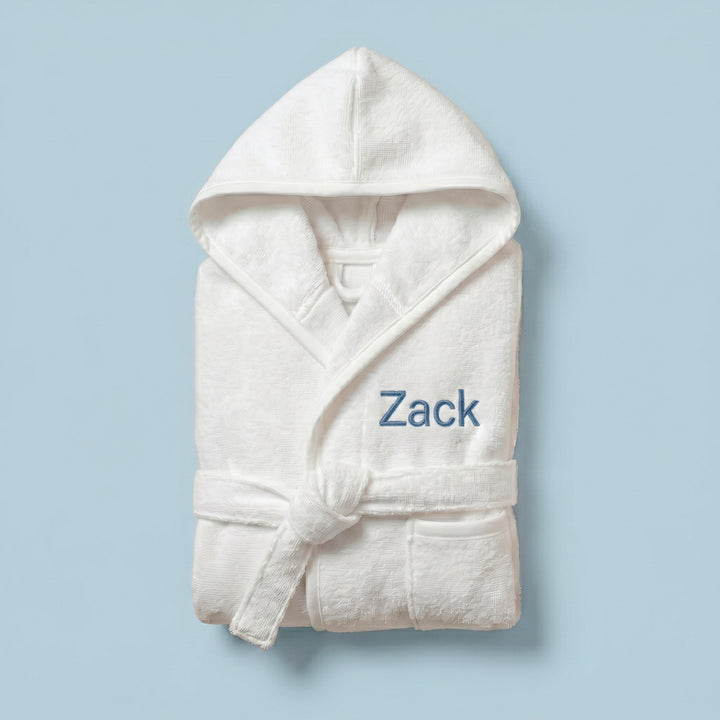 Personalised Hooded Towel, Blue 1-2 Years