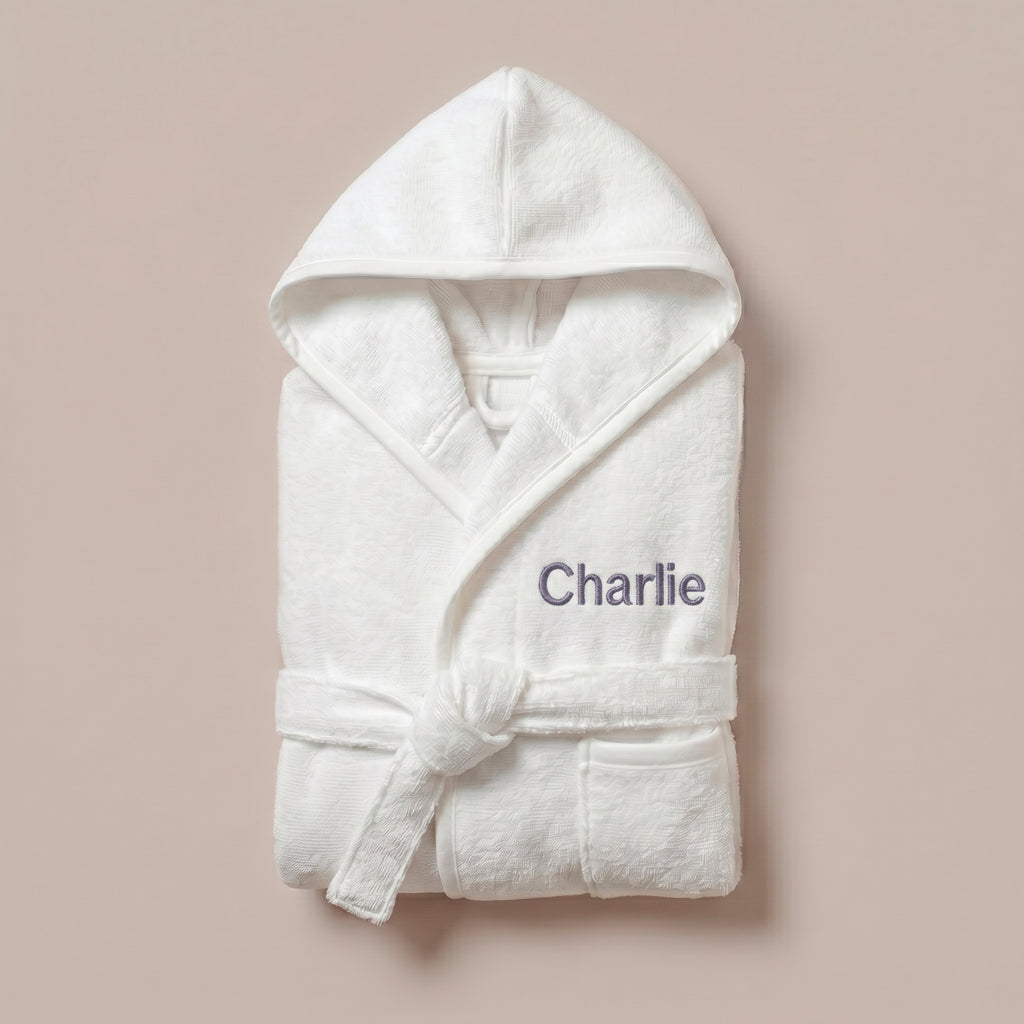 Personalised Bathrobe, Grey 0-12 Months