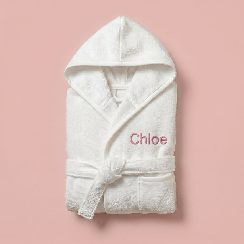 Personalised Bathrobe, Pink 0-12 Months