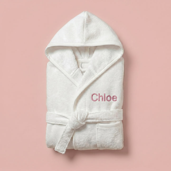 Personalised Bathrobe, Pink 0-12 Months