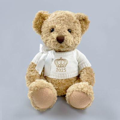 Bernard Year Bear with Crown or Tiara Embroidery