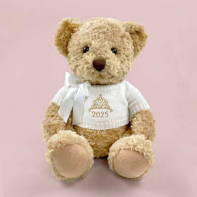 Bernard Year Bear with Crown or Tiara Embroidery