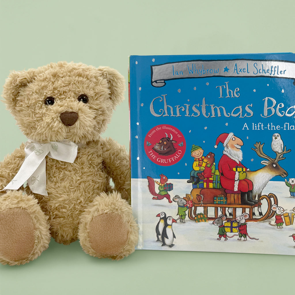 Bertie Bear Soft Toy with Christmas Bear Lift-the-Flap Board Book