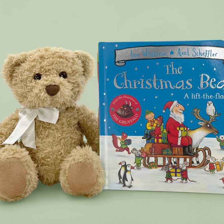Bertie Bear Soft Toy with Christmas Bear Lift-the-Flap Board Book