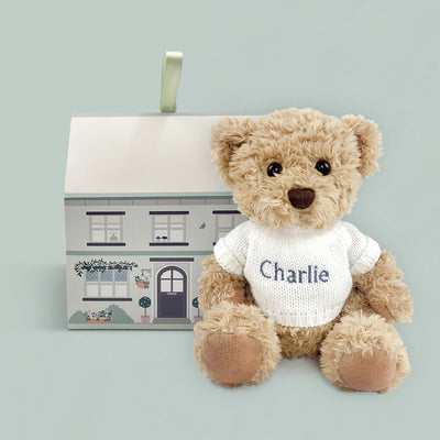 Personalised Bertie Bear, White