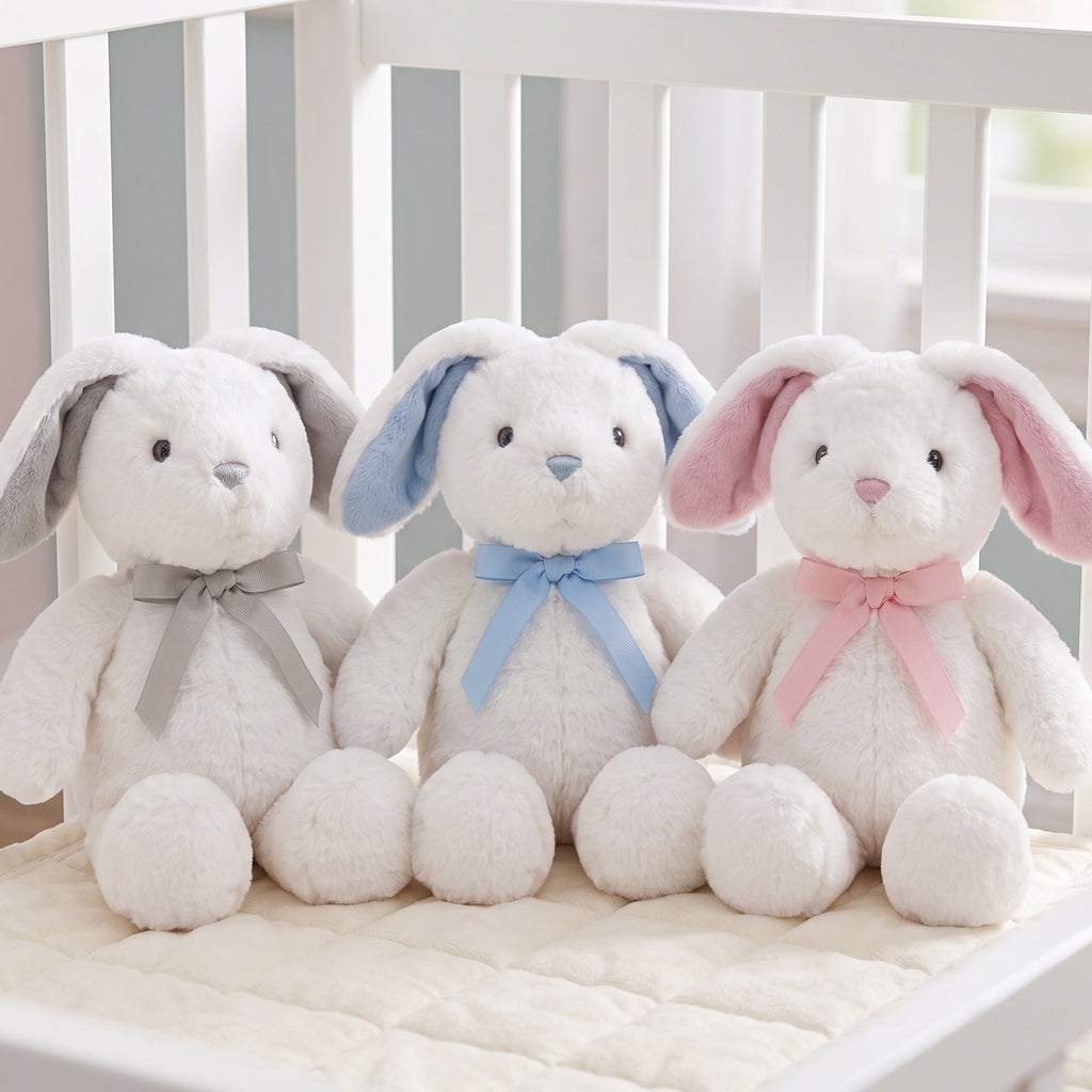 Babyblooms Little Bunny Soft Toys in Pink, Blue and Grey