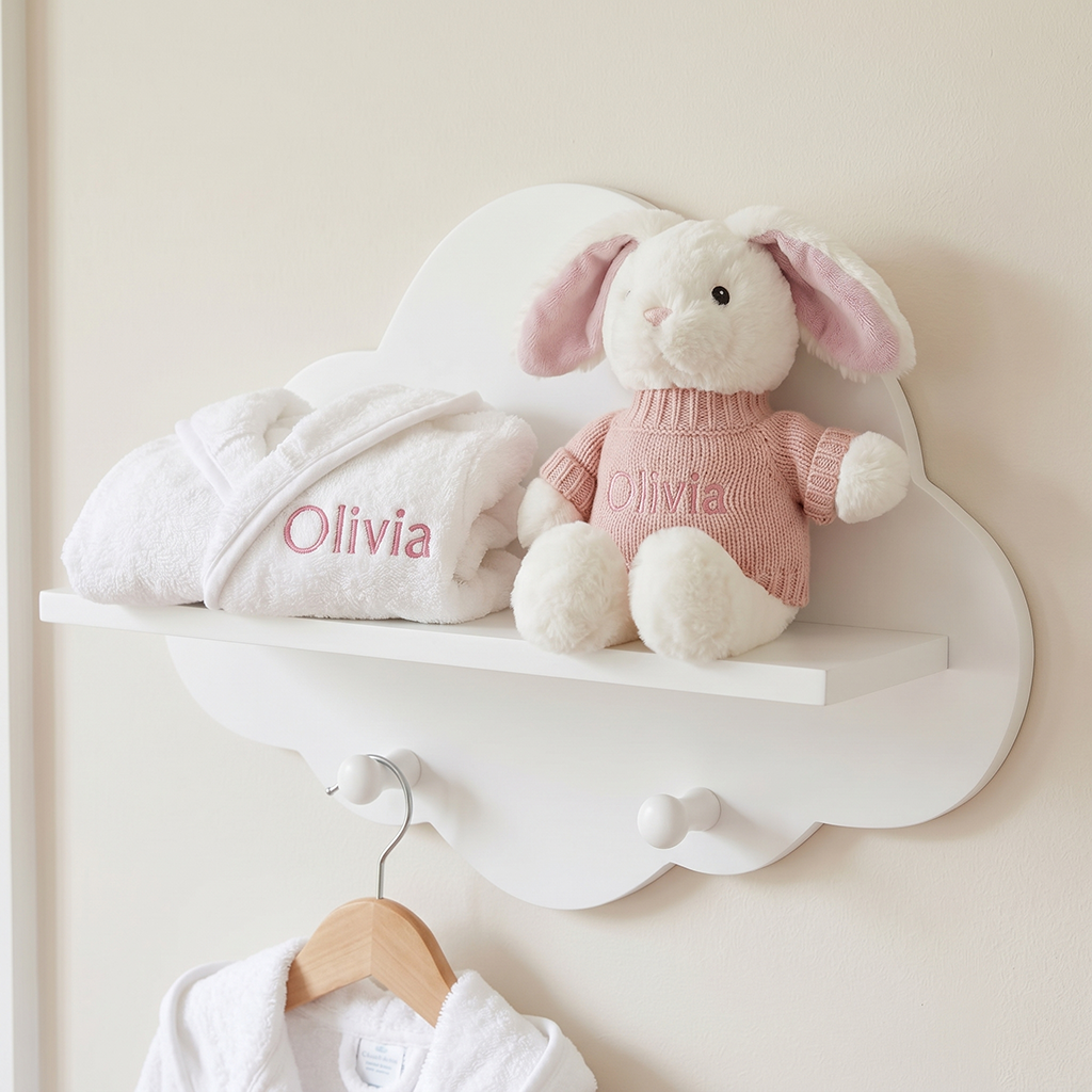 Personalised Bunny and Bathrobe, Pink