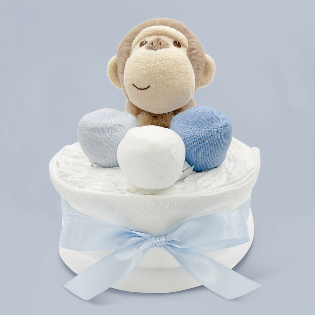 Baby Boy Gift Morris Monkey Diaper Cake