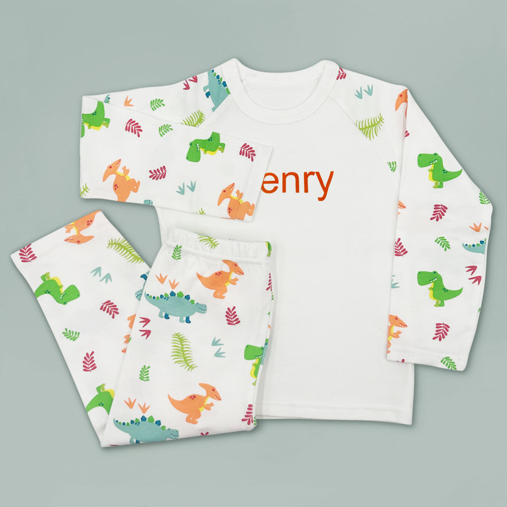 Dinosaur Soft Toy and Personalised Pyjamas, Aqua