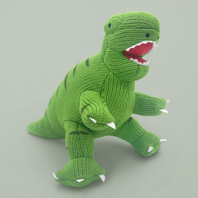 Childrens Toy T Rex Dinosaur Knitted Soft Toy