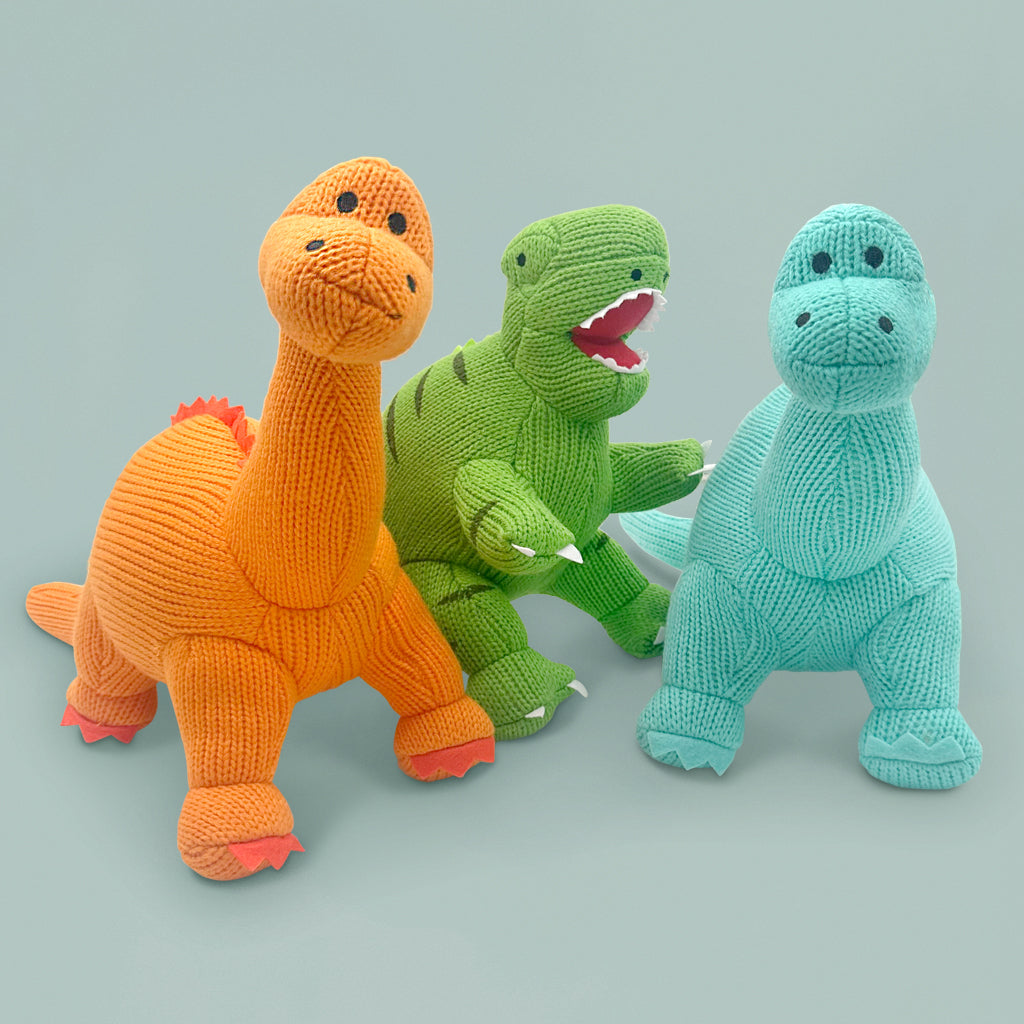 Dinosaur Soft Toy and Personalised Pyjamas, Orange