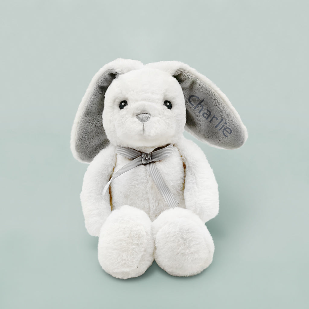 Personalised Baby Bunny, Grey