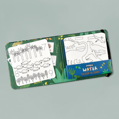 Floss & Rock Magic Colour Changing Water Cards, Dinosaur