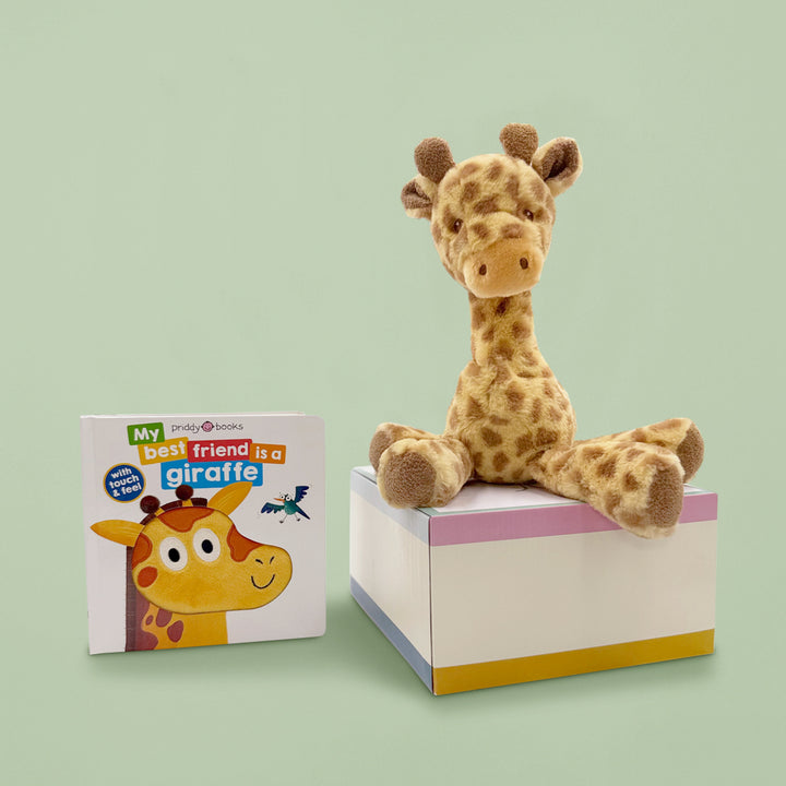 Georgie Giraffe Soft Toy with Giraffe Board Book Toddler Gift Set
