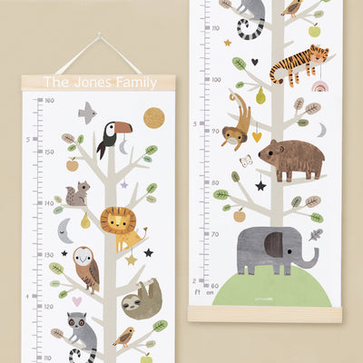 James Ellis Personalised Wooden Height Chart, Jungle