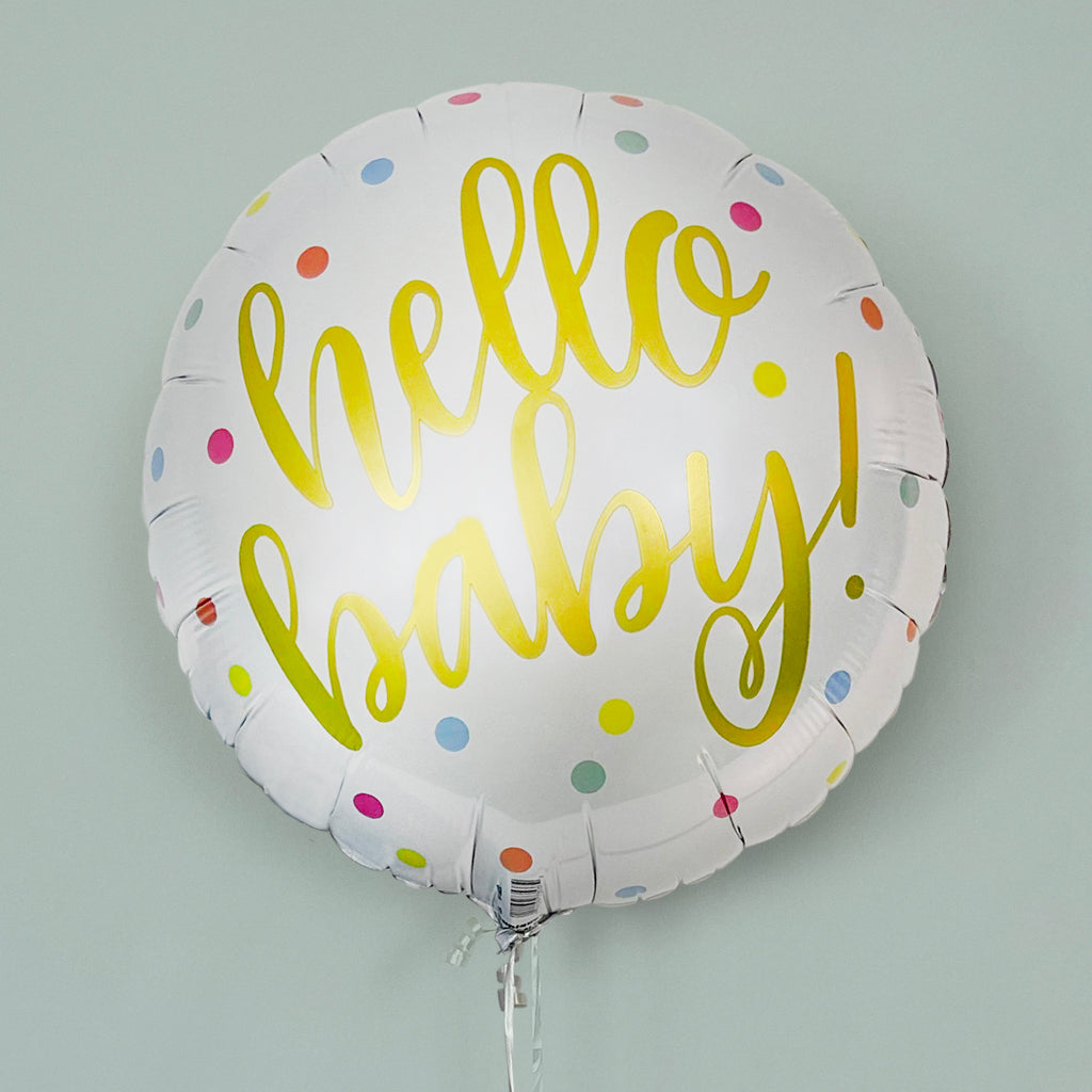 Personalised Morris Monkey Soft Toy Gift Set With Hello Baby Balloon, Blue