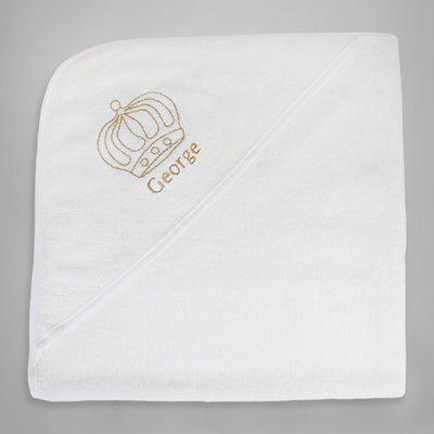 Large Personalised Royal Hooded Baby Towel