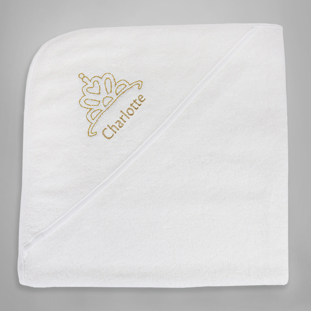Large Personalised Royal Hooded Baby Towel
