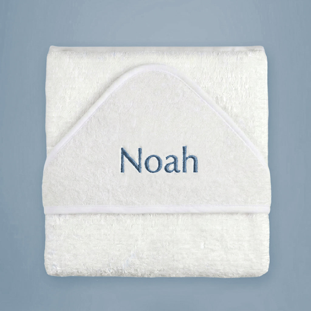 Personalised Hooded Towel Toddler Gift, Blue