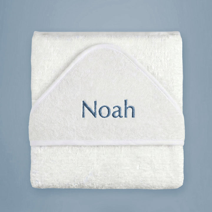 Personalised Hooded Towel Toddler Gift, Blue