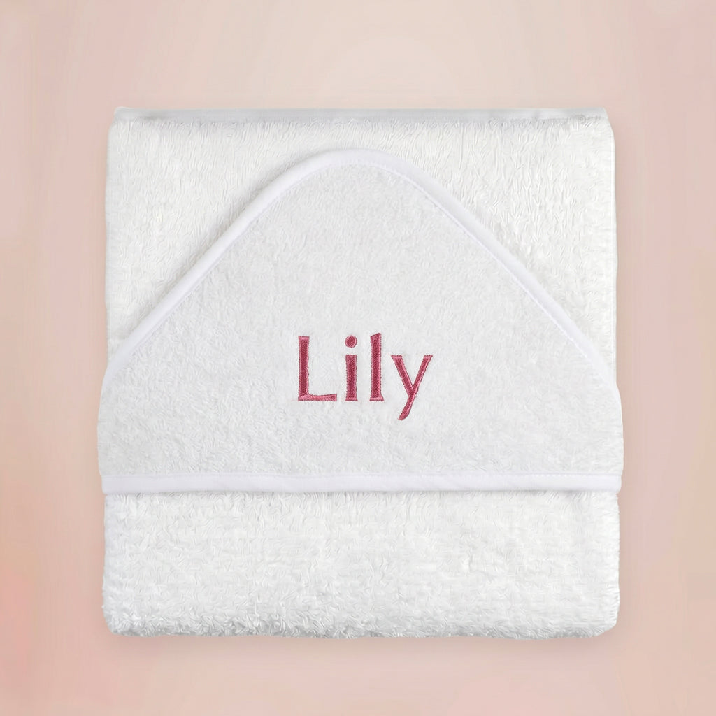 Personalised Baby Girl Hooded Towel