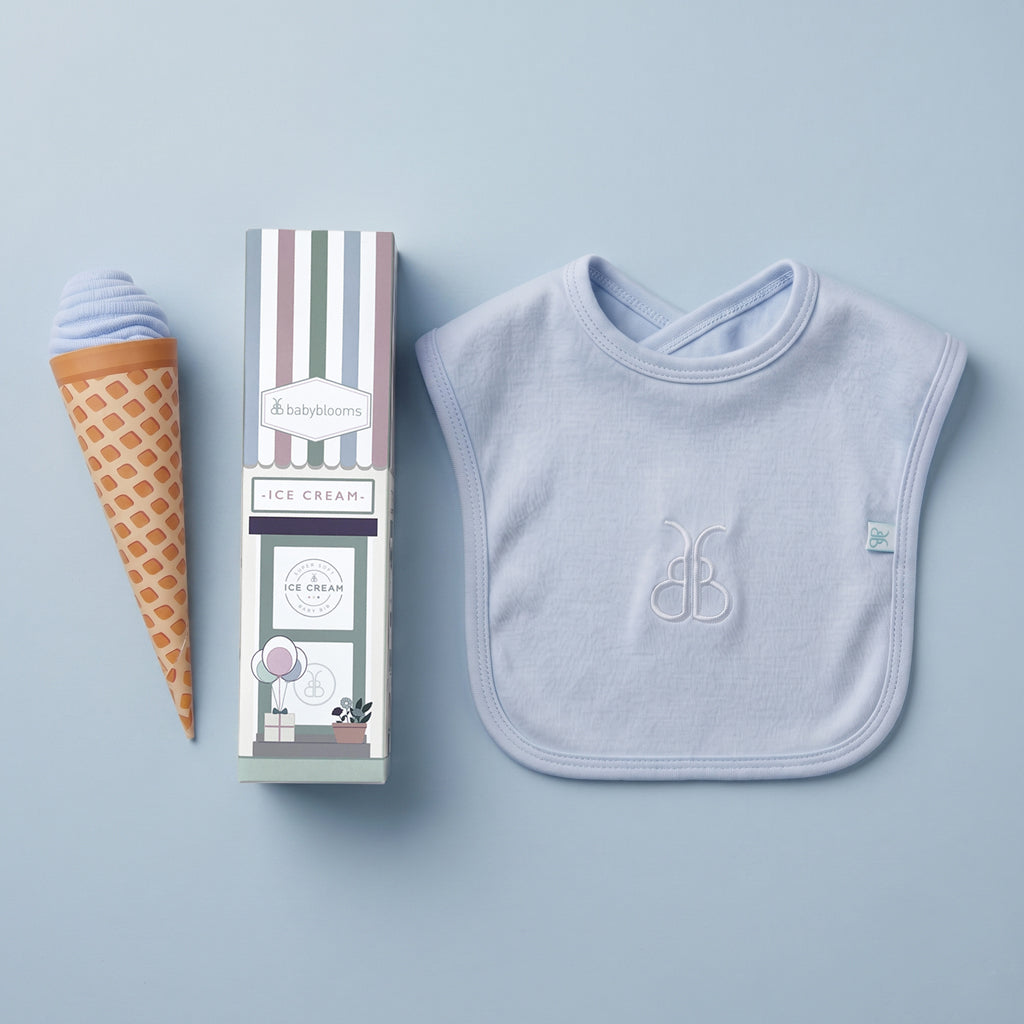 Babyblooms Ice Cream Bib, Blue