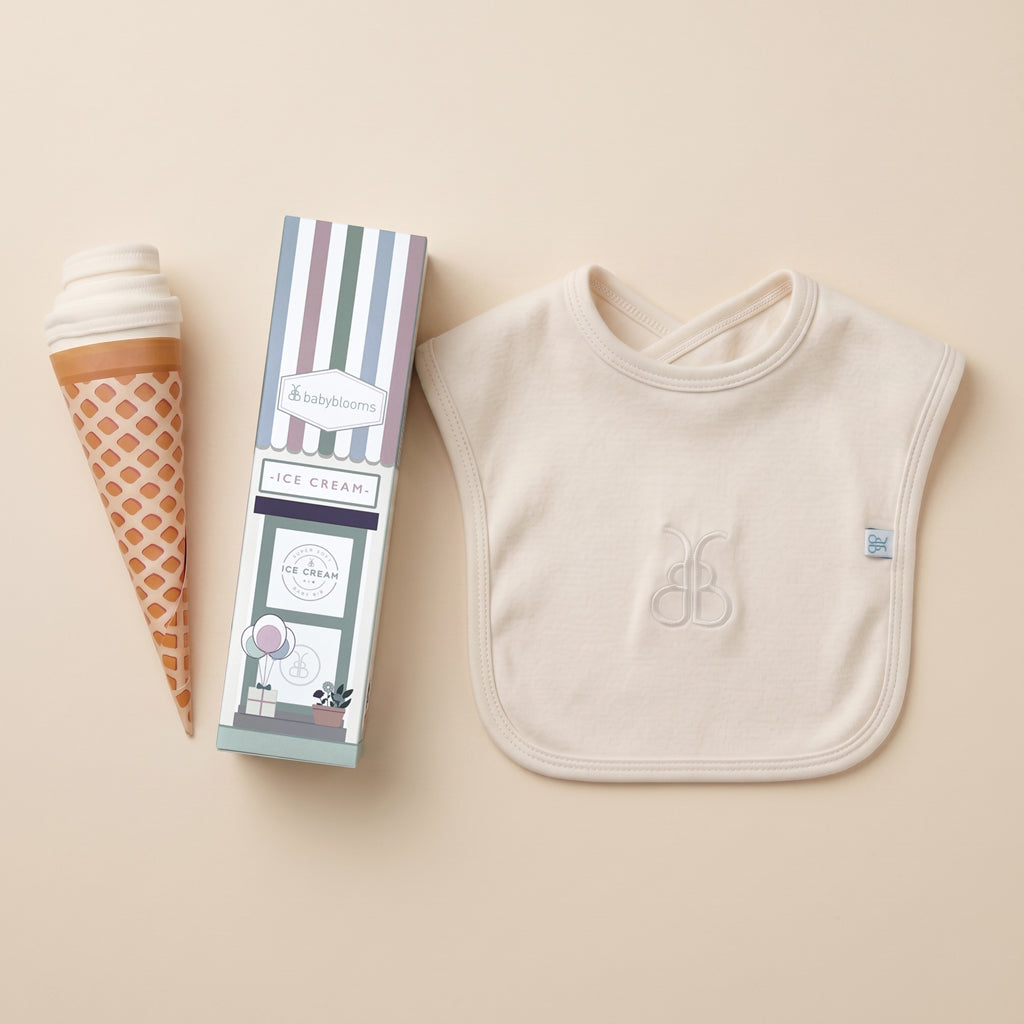 Babyblooms Ice Cream Bib, Cream