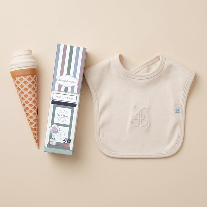Babyblooms Ice Cream Bib, Cream