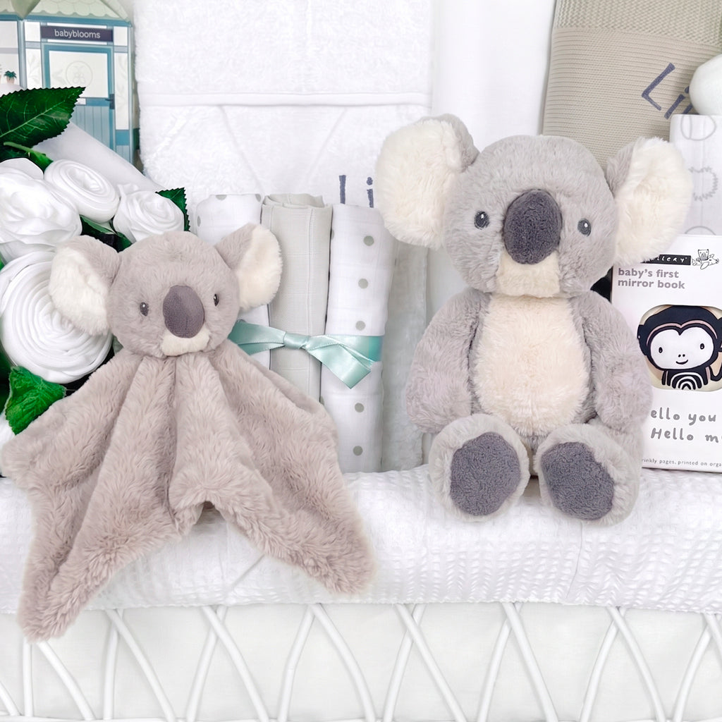 Personalised Kodi Koala Moses Basket Baby Hamper, Neutral