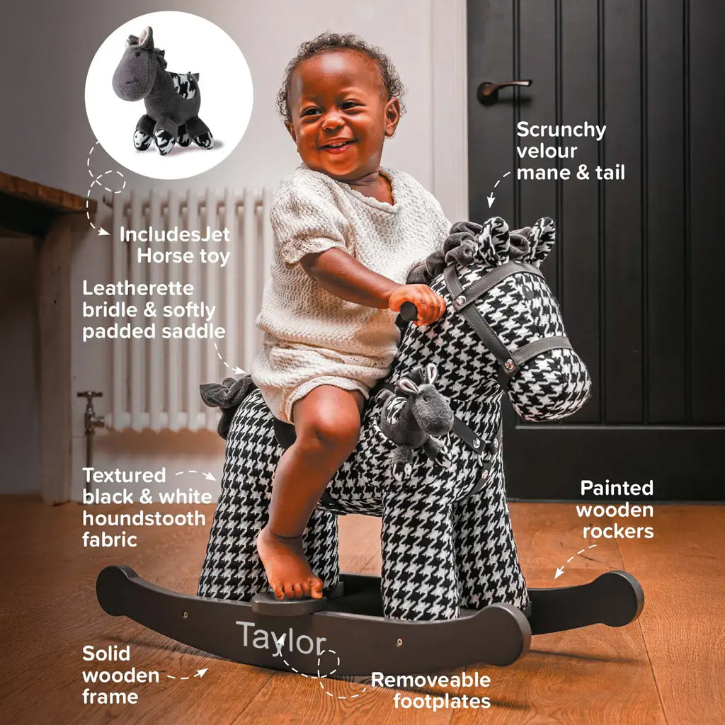 Personalised Dazzle & Jet Rocking Horse