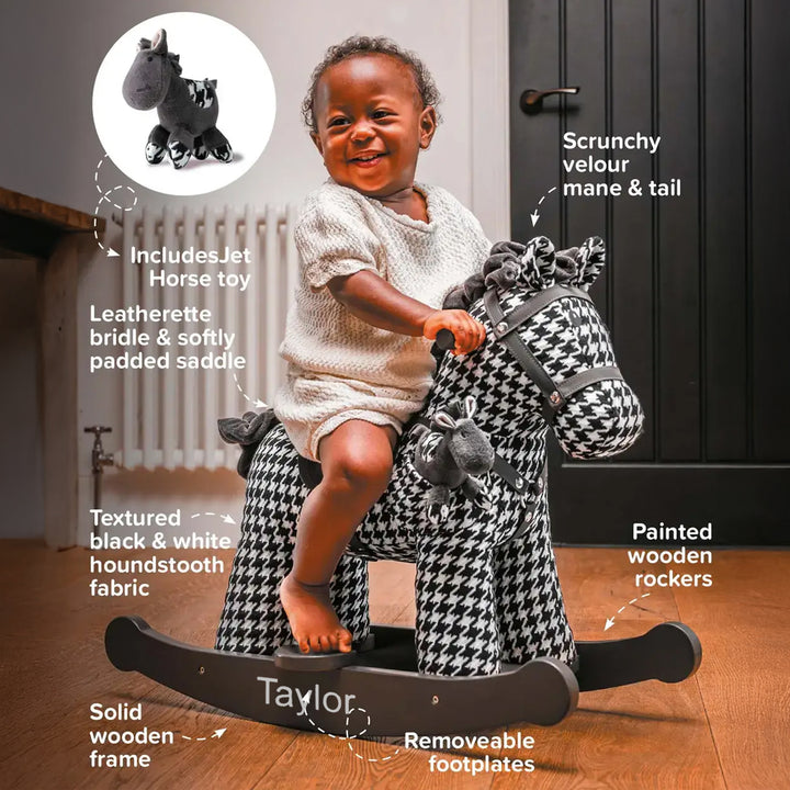 Personalised Dazzle & Jet Rocking Horse