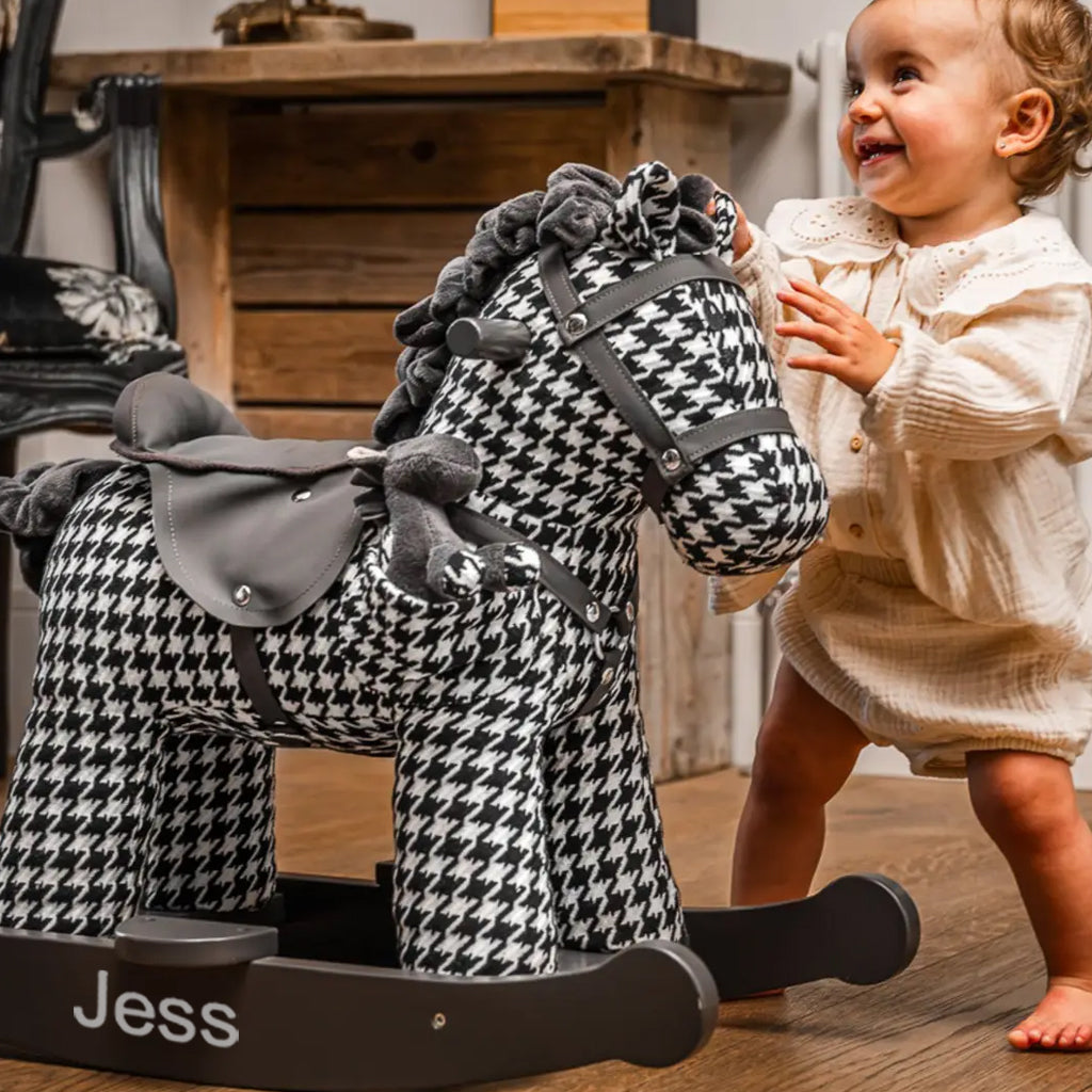Personalised Dazzle & Jet Rocking Horse