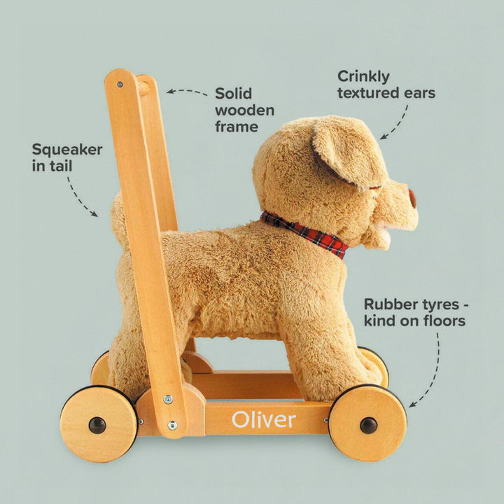 Personalised Dexter Dog Baby Walker