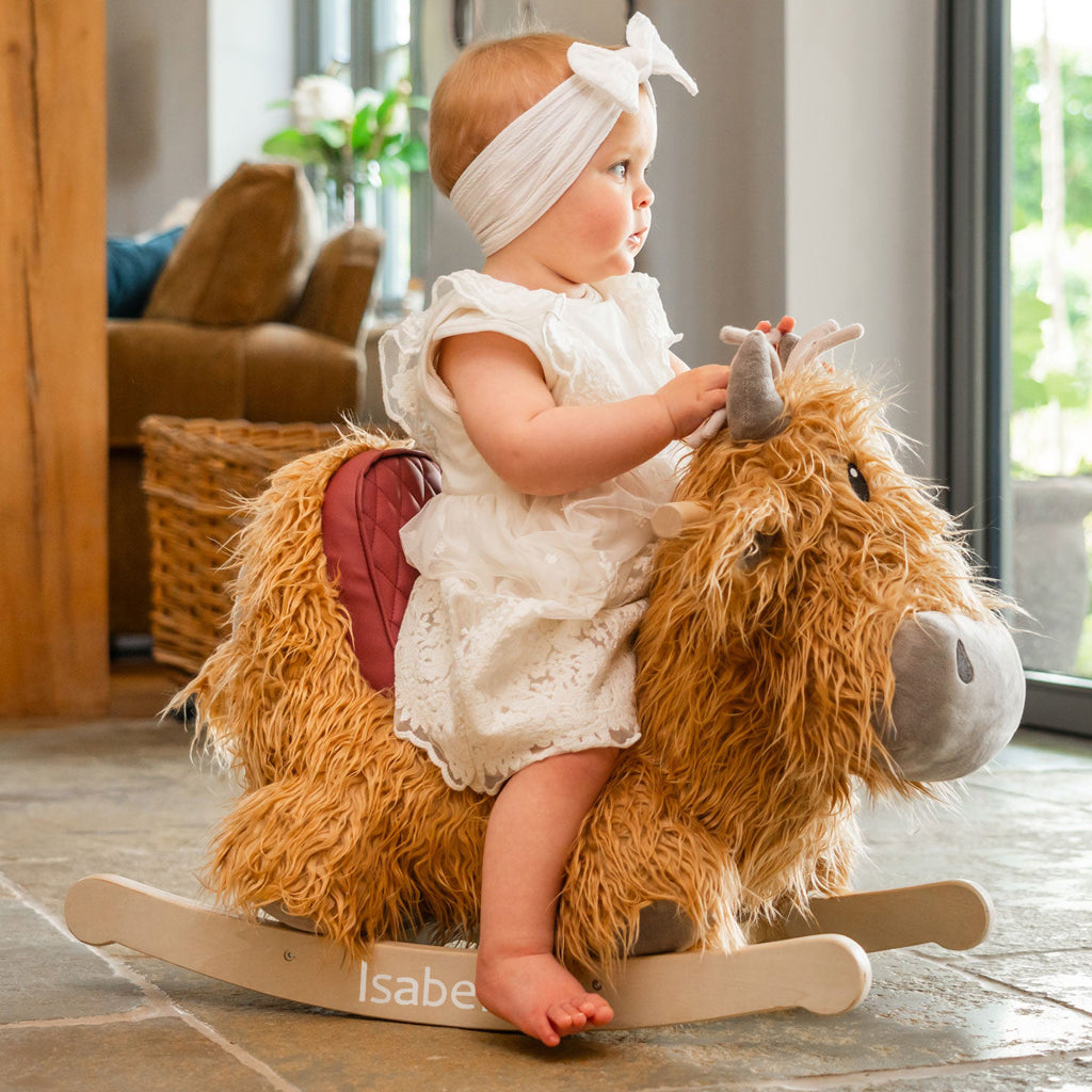 Personalised Hubert Rocking Highland Cow
