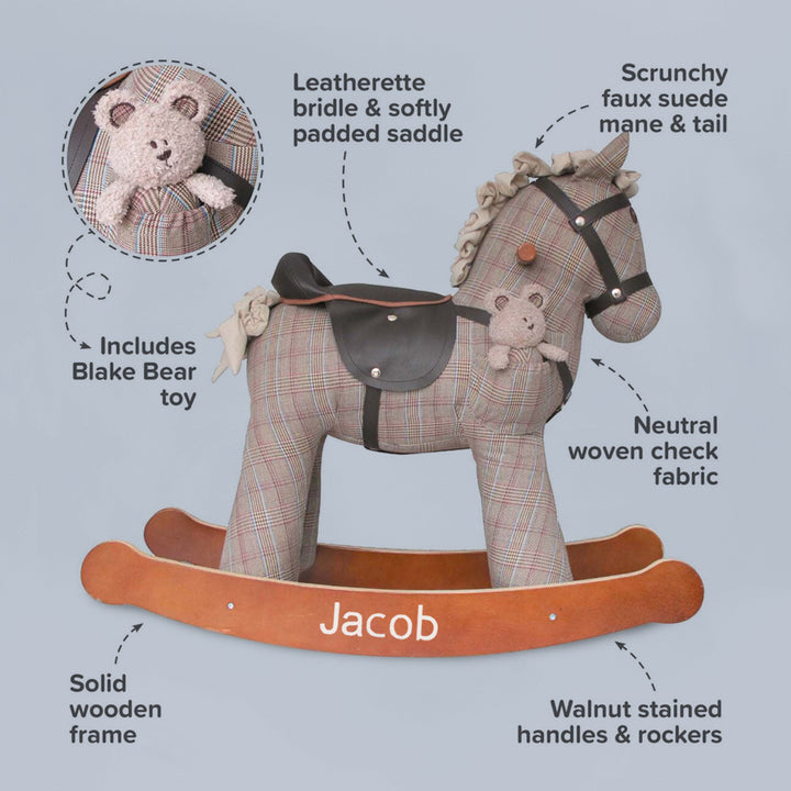 Personalised Jasper & Blake Rocking Horse