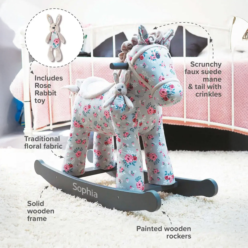 Personalised Lily & Rose Rocking Horse