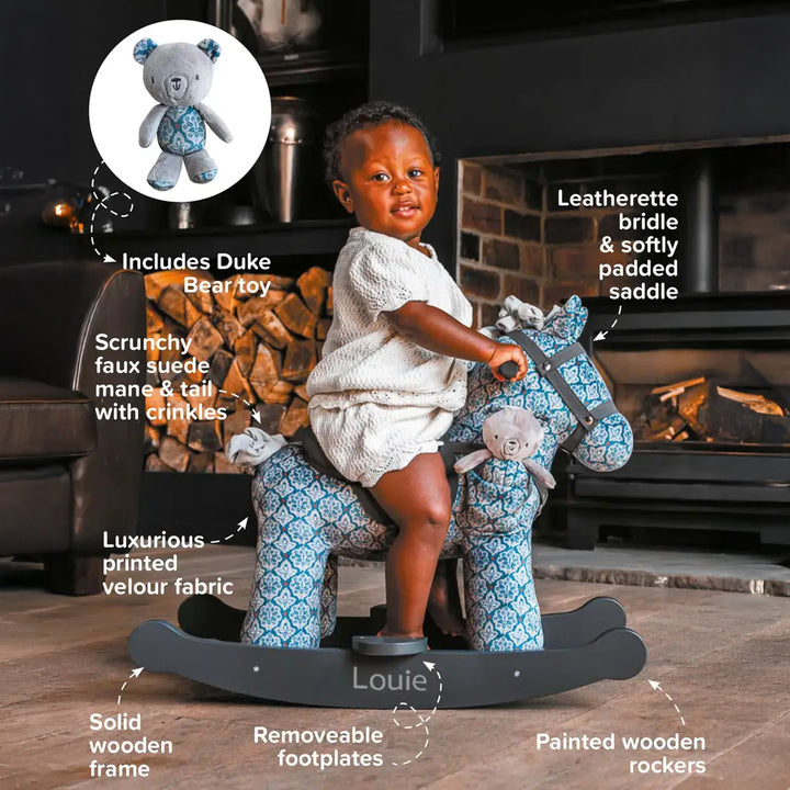 Personalised Louie & Duke Rocking Horse