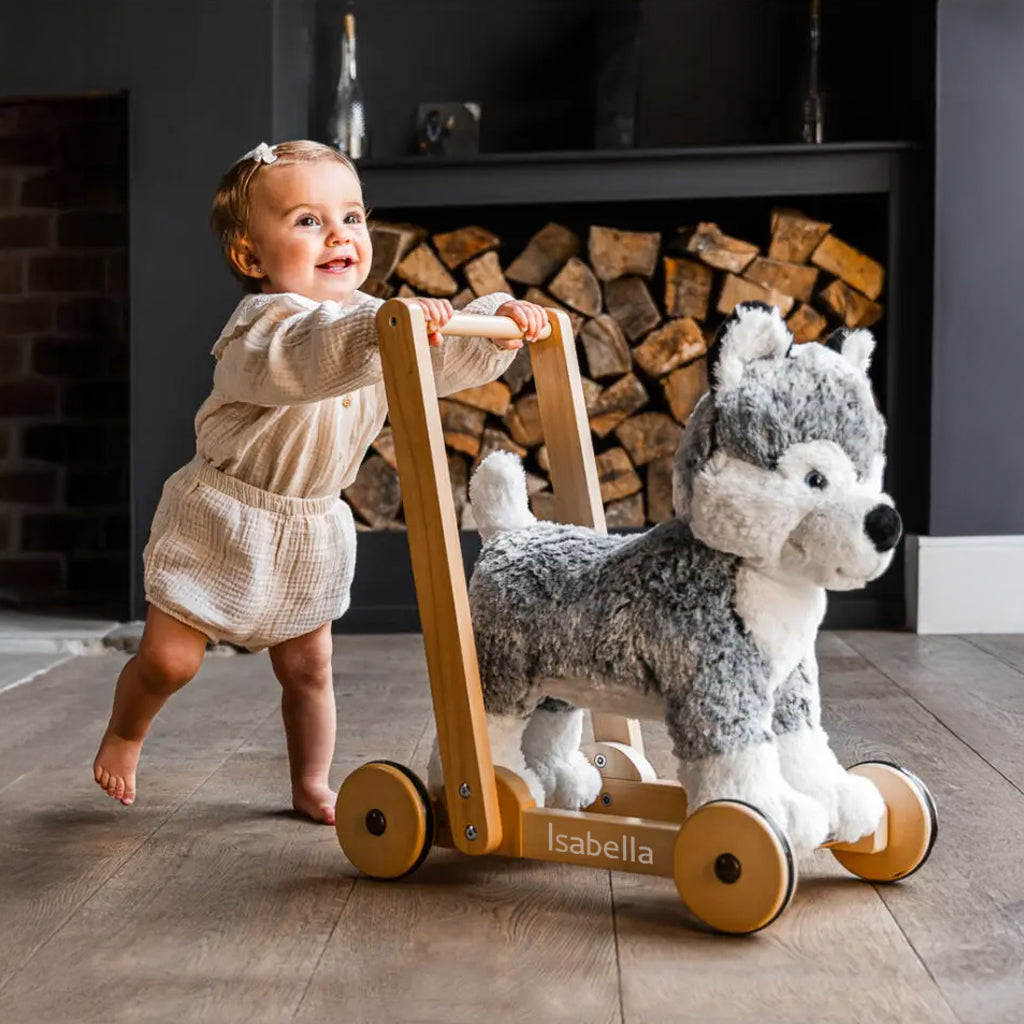 Personalised Husky Dog Baby Walker 