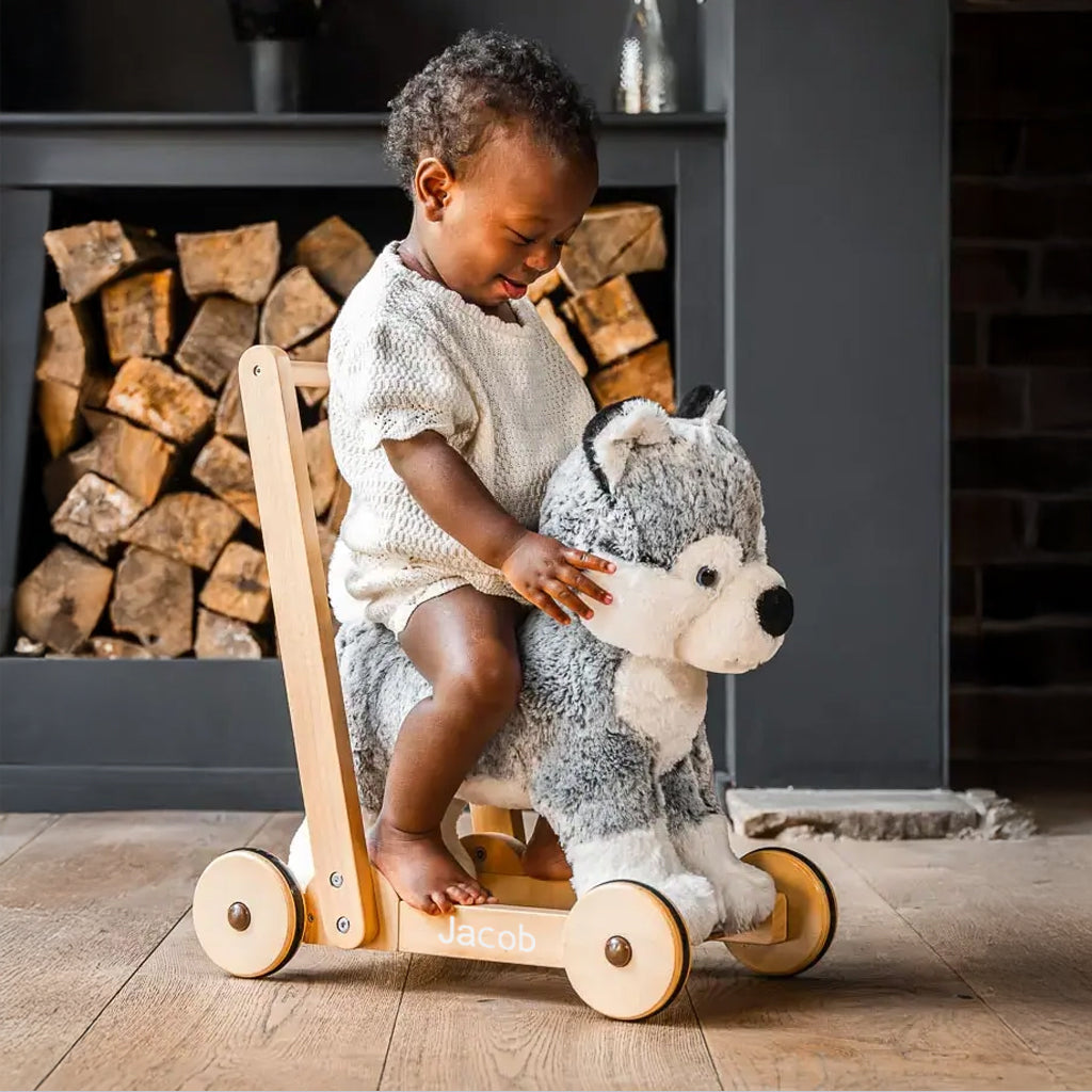 Personalised Mishka Dog Baby Walker