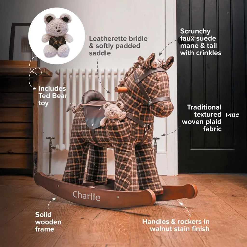 Personalised Rufus & Ted Rocking Horse