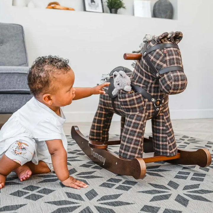 Personalised Rufus & Ted Rocking Horse