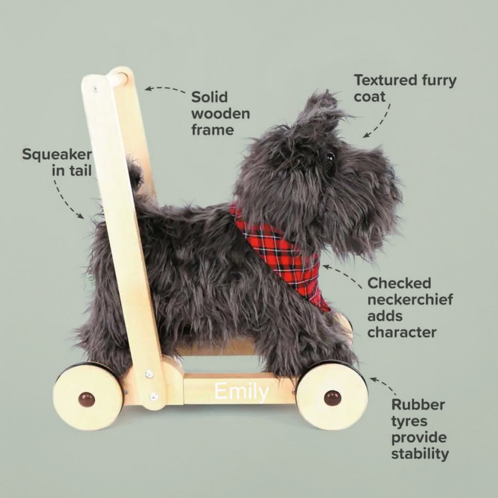 Personalised Scottie Dog Baby Walker