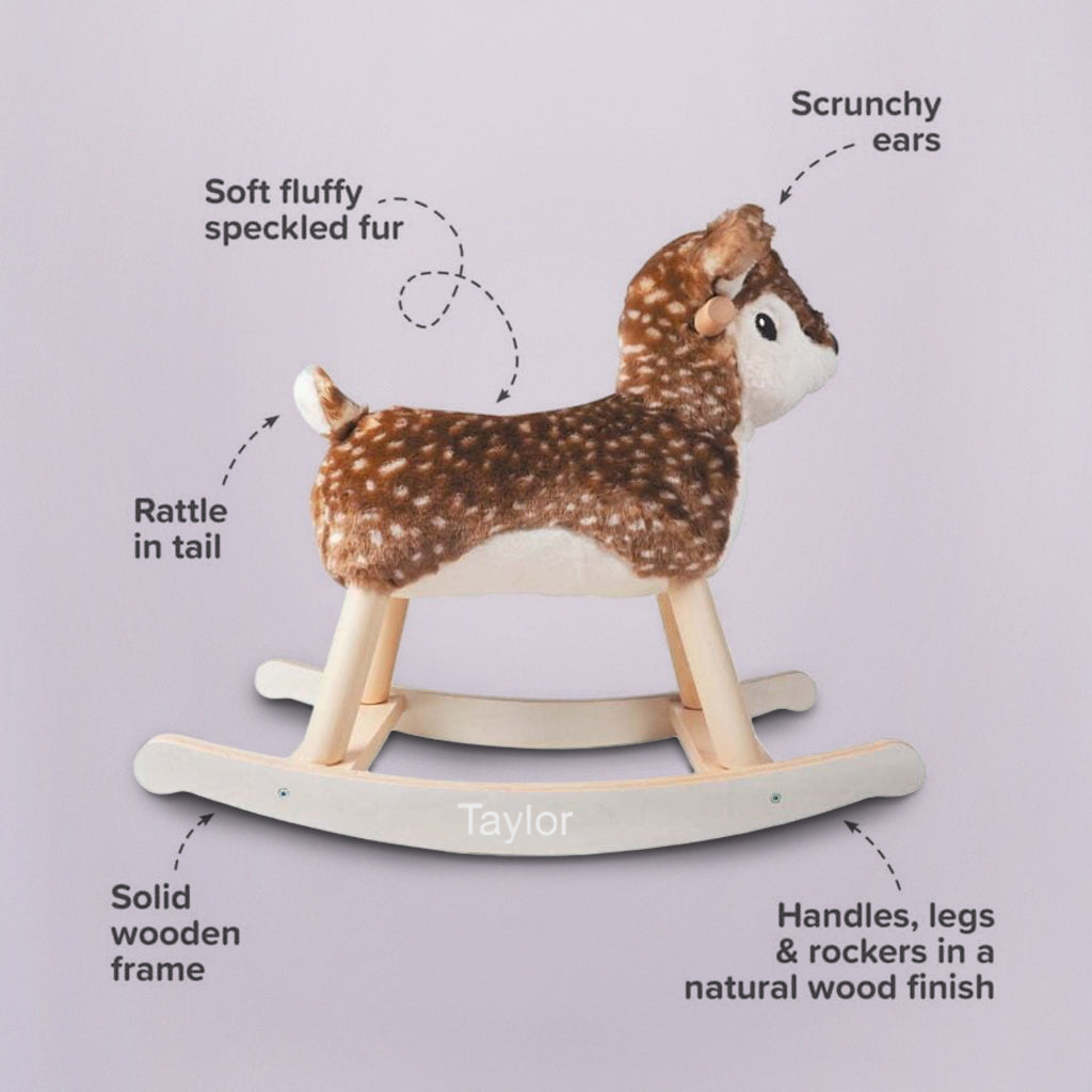 Deer Rocker Personalised Rocking Deer | Wooden Rocking Animals | Babyblooms