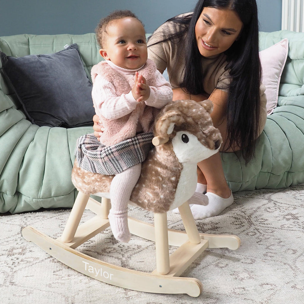 Deer Rocker Personalised Rocking Deer | Wooden Rocking Animals | Babyblooms
