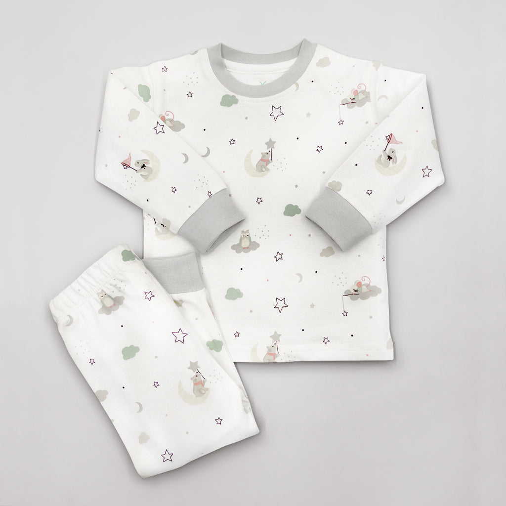 Personalised Little Pink Bunny and Little Love Baby Pyjamas