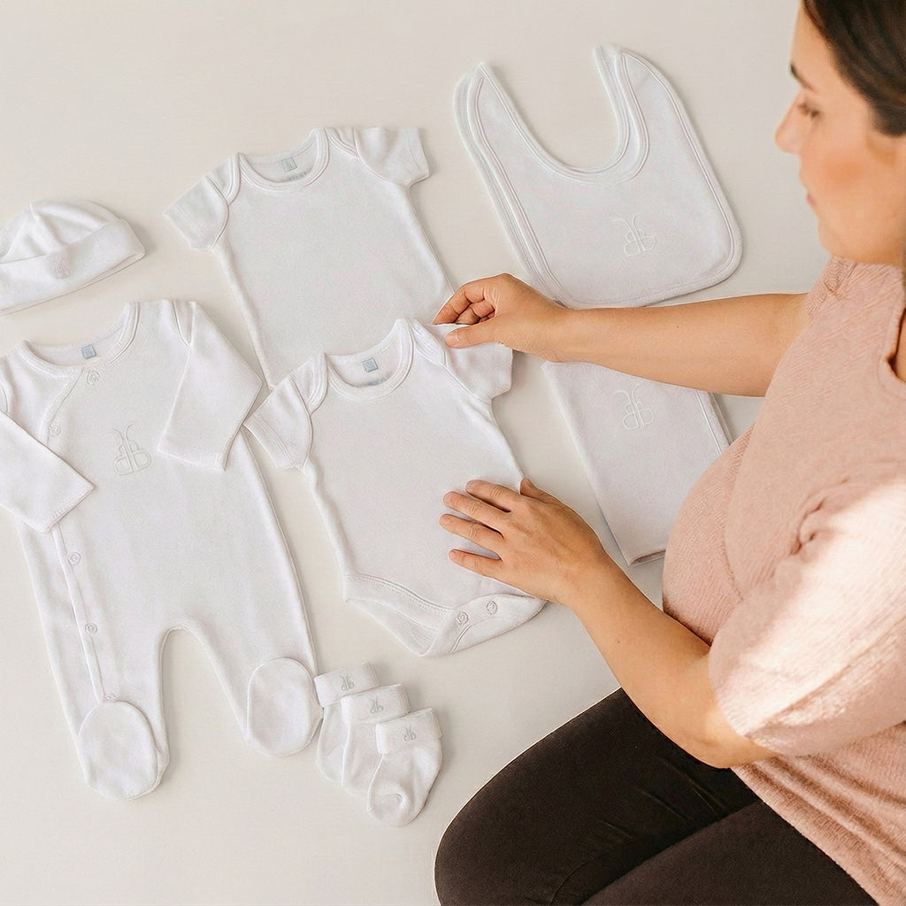White baby clothes contents