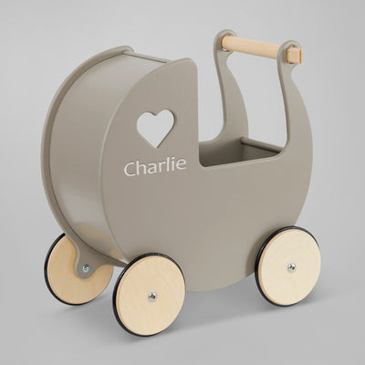 Personalised Moover Grey dolls pram