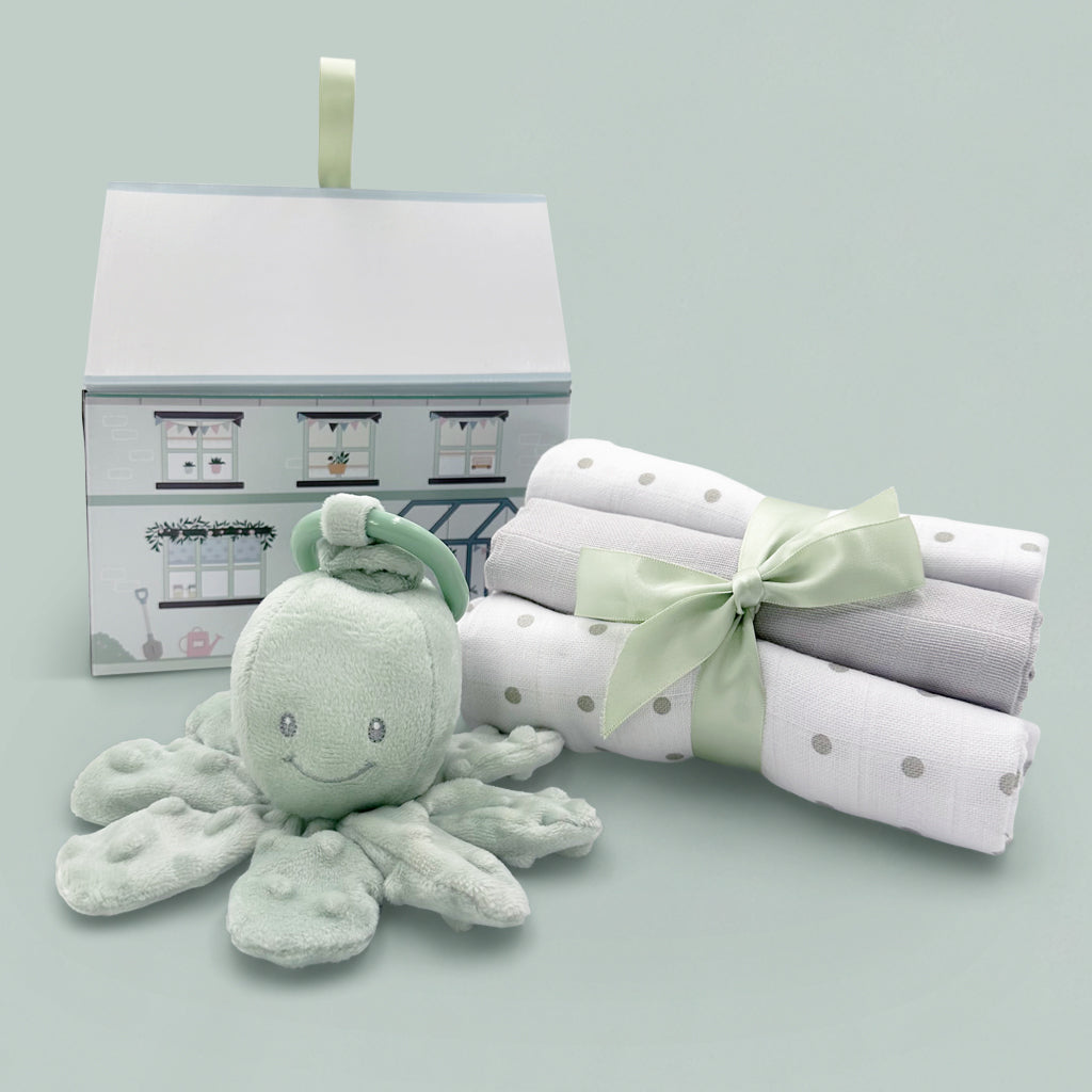 Nattou Vibrating Octopus New Baby Gift Set, Neutral